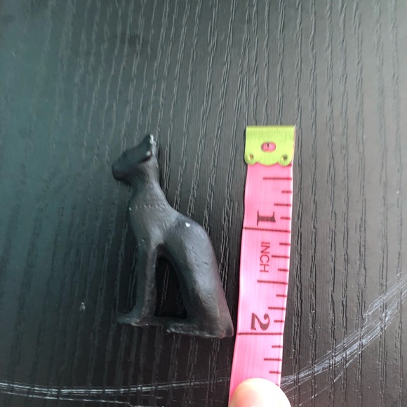 black metal cat Egyptian God Protection Home Bastet Miniature Statue Egypt - Picture 11 of 11